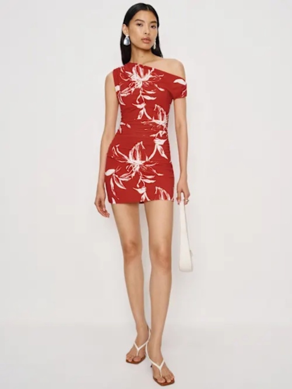Reformation Belle Knit Dress Red - Size S New with Tags Tahitian Lily